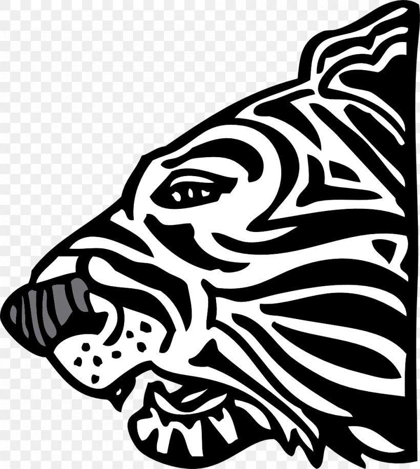 Tiger Drawing Clip Art, PNG, 999x1116px, Tiger, Art, Big Cats, Black, Black And White Download Free