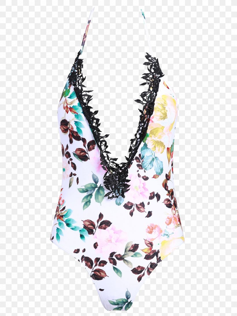 One-piece Swimsuit Halterneck Clothing Maillot, PNG, 900x1197px, Watercolor, Cartoon, Flower, Frame, Heart Download Free