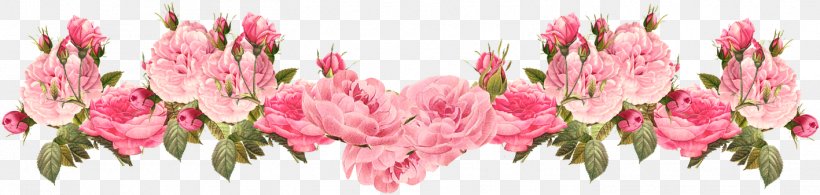 Rose Pink Flowers Clip Art, PNG, 1417x337px, Rose, Borders And Frames, Cut Flowers, Fashion Accessory, Floral Design Download Free