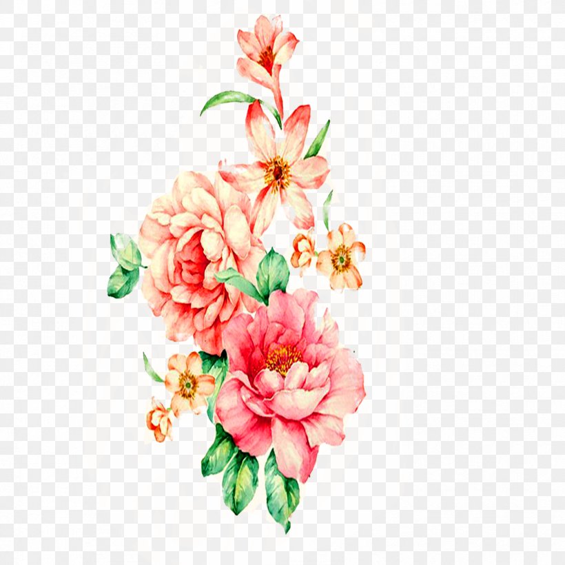 Floral Design Watercolor Painting Flower, PNG, 1701x1701px, Floral Design, Artificial Flower, Blossom, Cut Flowers, Dahlia Download Free