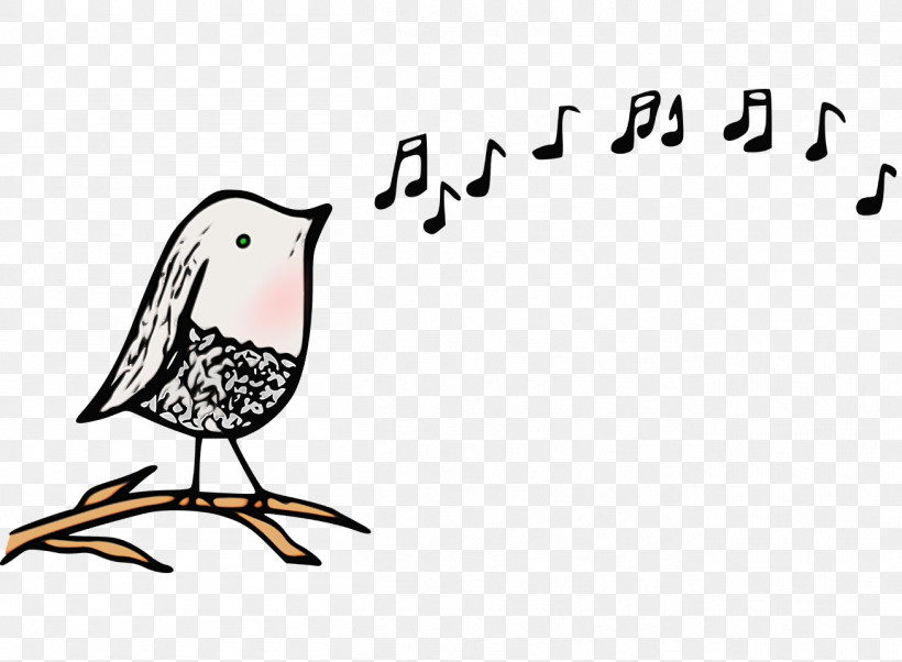 Birds Black And White Bird Vocalization Beak Cartoon, PNG, 1306x960px, Watercolor, Beak, Bird Vocalization, Birds, Black And White Download Free