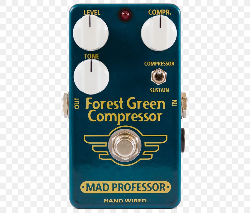 Effects Processors & Pedals Electric Guitar Audio Mad Professor Forest Green Compressor Dynamic Range Compression, PNG, 700x700px, Effects Processors Pedals, Audio, Audio Equipment, Audio Signal, Dynamic Range Compression Download Free