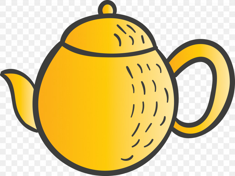 Teapot Kettle Tennessee Yellow Smiley, PNG, 3000x2251px, Teapot, Kettle, Line, Meter, Smiley Download Free