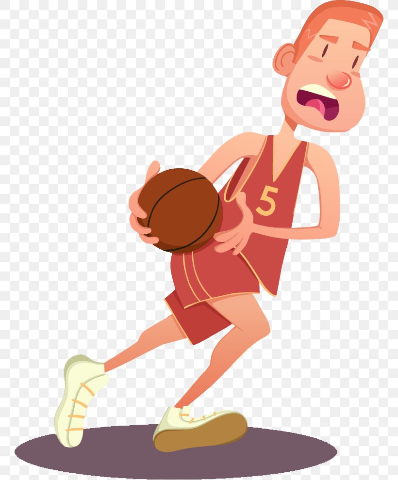Basketball Player Cartoon Athlete, PNG, 761x990px, Basketball, Arm, Art, Athlete, Ball Download Free