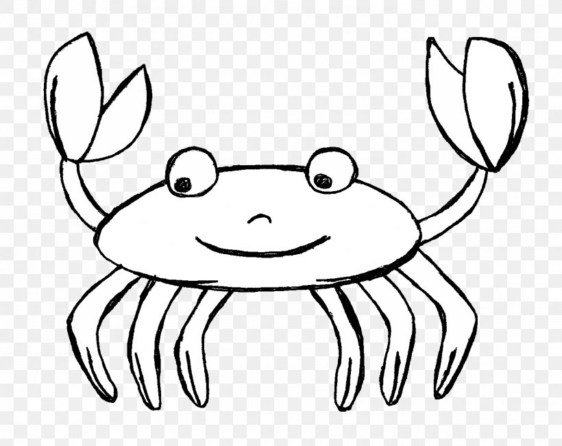 Crab Cartoon Black And White Clip Art, PNG, 1472x1169px, Watercolor, Cartoon, Flower, Frame, Heart Download Free