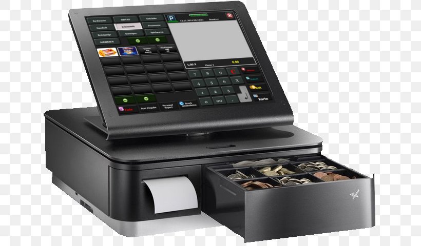 Point Of Sale Printer Paper Cash Register Star Micronics, PNG, 649x480px, Point Of Sale, Barcode, Barcode Scanners, Cash Register, Electronics Download Free