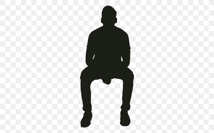 Silhouette Sitting, PNG, 512x512px, Silhouette, Arm, Black, Black And White, Chair Download Free