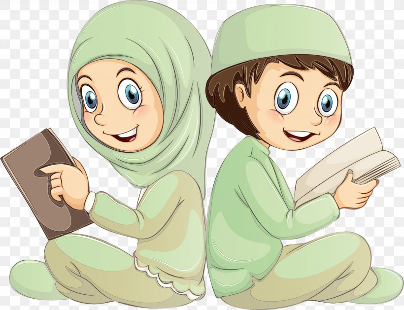 Cartoon Animation Sharing, PNG, 3000x2304px, Muslim People, Animation, Cartoon, Paint, Sharing Download Free