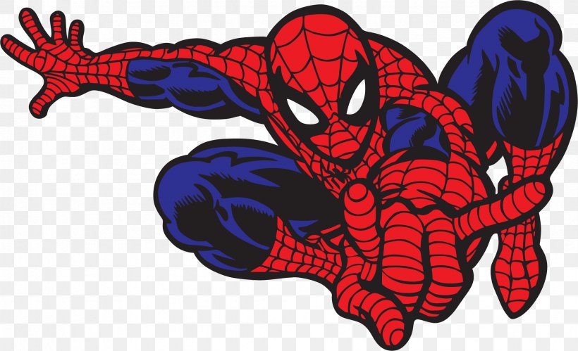 Spider-Man Superhero, PNG, 2351x1431px, Spiderman, Art, Autocad Dxf, Cartoon, Decapoda Download Free