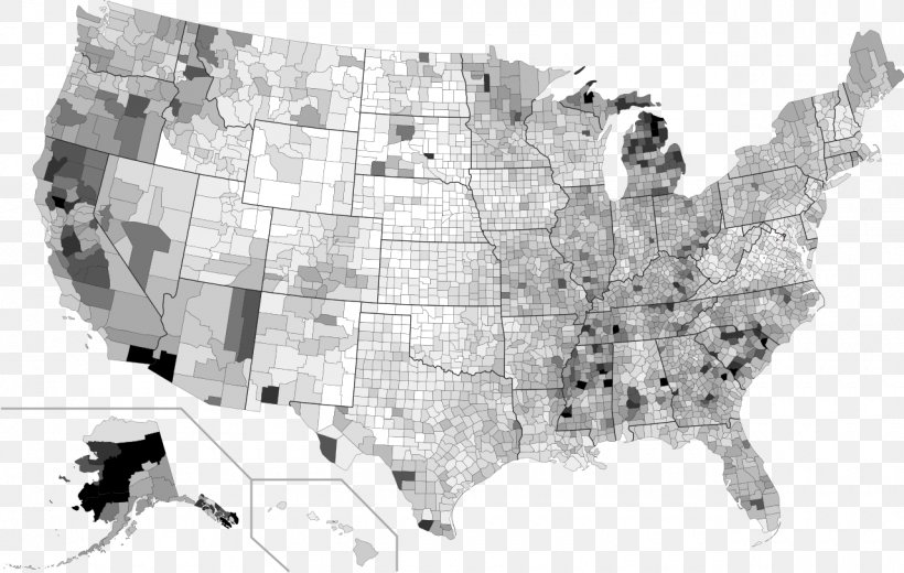 Choropleth Map Thematic Map United States County, PNG, 1280x812px, Map, Black And White, Choropleth Map, County, Dictionary Download Free