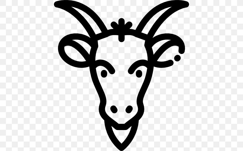 Goat Sheep Horn Clip Art, PNG, 512x512px, Goat, Antler, Artwork, Black And White, Caprinae Download Free