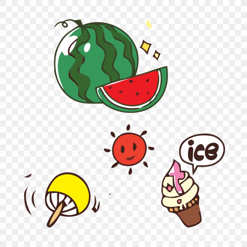 Image Watermelon Vector Graphics Illustration, PNG, 1000x1000px, Watermelon, Area, Art, Artwork, Cartoon Download Free