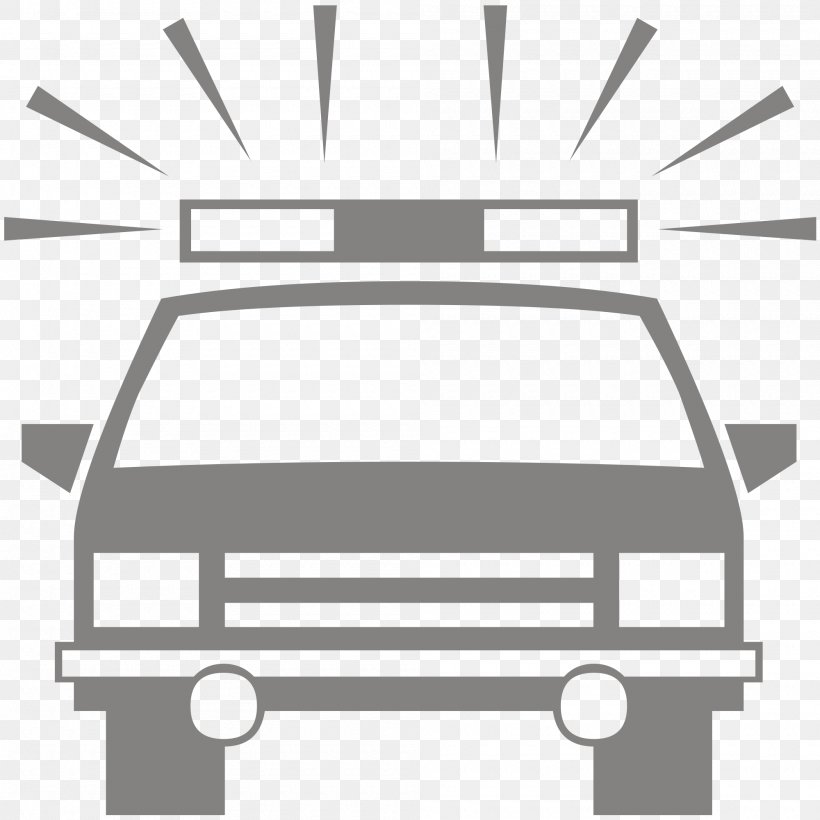Police Car Silhouette Vehicle, PNG, 2000x2000px, Car, Automotive Exterior, Black, Black And White, Brand Download Free