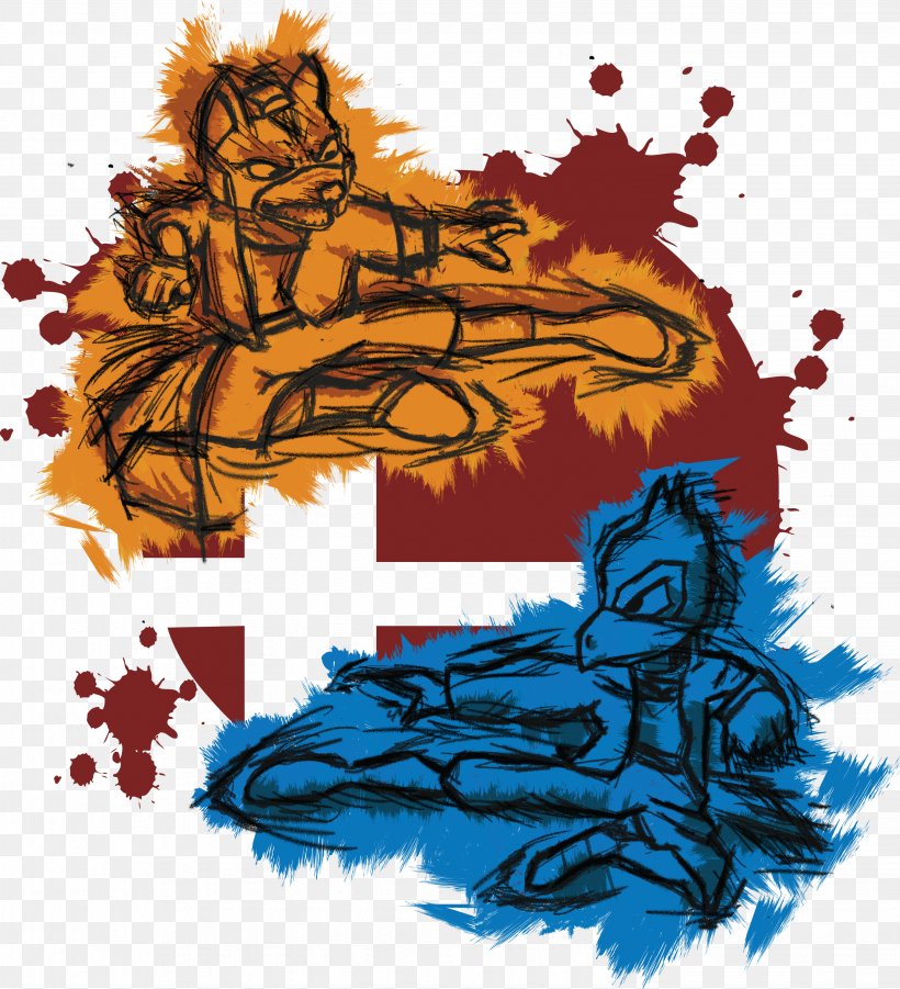T-shirt Hoodie Super Smash Bros. Melee Fox McCloud Star Fox, PNG, 2881x3166px, Tshirt, Art, Artist, Cartoon, Clothing Download Free