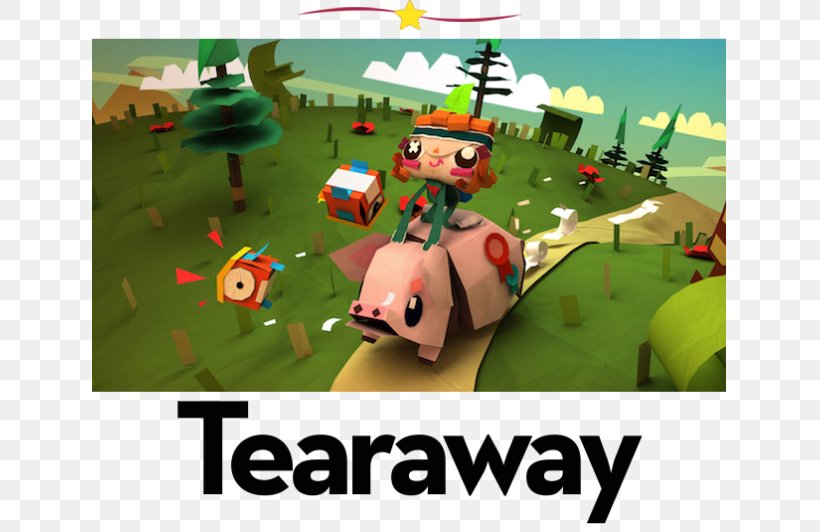 Tearaway Unfolded PlayStation 4 LittleBigPlanet, PNG, 636x532px, Tearaway, Cartoon, Game, Games, Grass Download Free