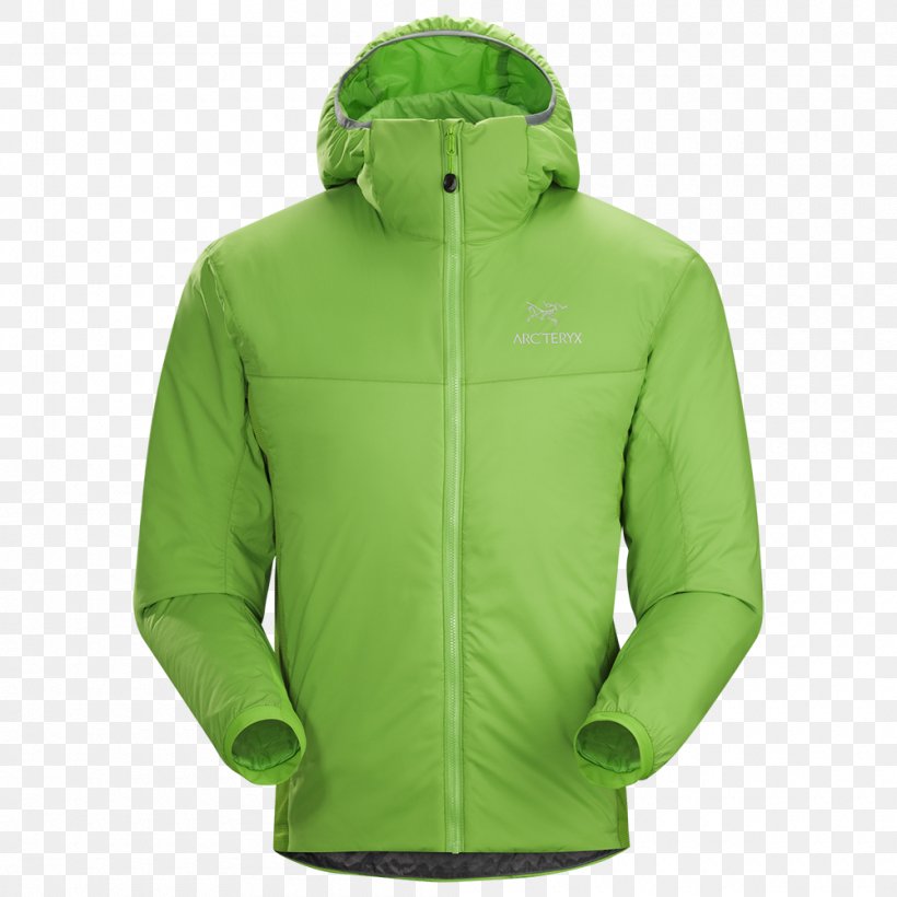 Arc'teryx Men's Atom LT Hoody Hoodie Jacket T-shirt Clothing, PNG, 1000x1000px, Hoodie, Clothing, Coat, Fashion, Green Download Free
