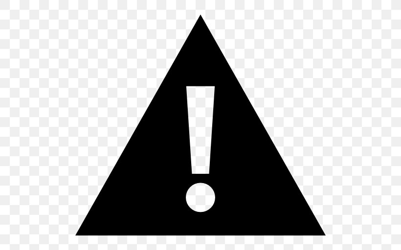 Exclamation Mark Symbol Warning Sign, PNG, 512x512px, Exclamation Mark, Black And White, Interjection, Monochrome, Point Download Free