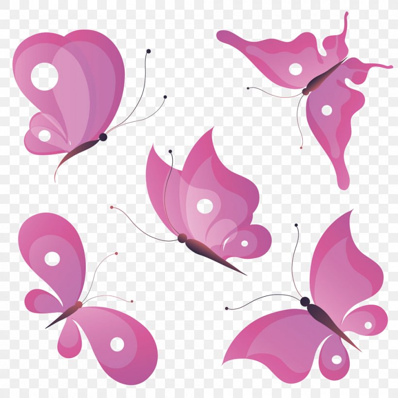 Butterfly Silhouette Clip Art, PNG, 1000x1000px, Butterfly, Color, Drawing, Flower, Graphic Arts Download Free
