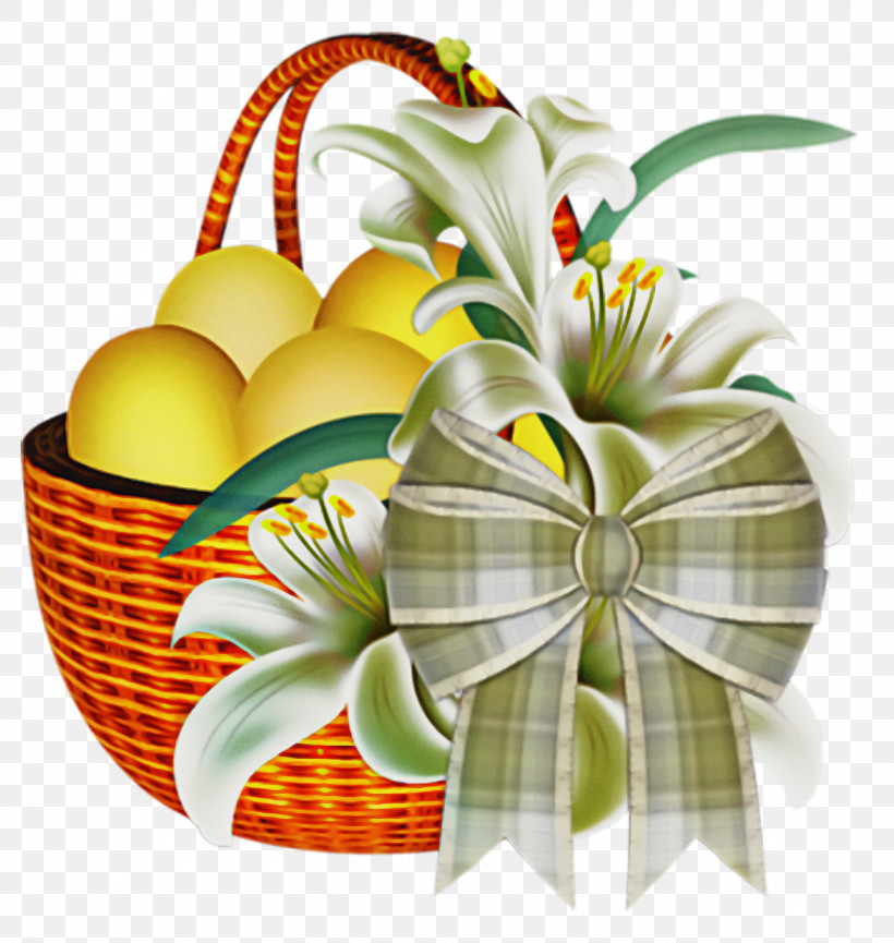 Gift Basket Present Plant Basket Hamper, PNG, 1516x1600px, Easter Basket Cartoon, Basket, Eggs, Flower, Gift Basket Download Free
