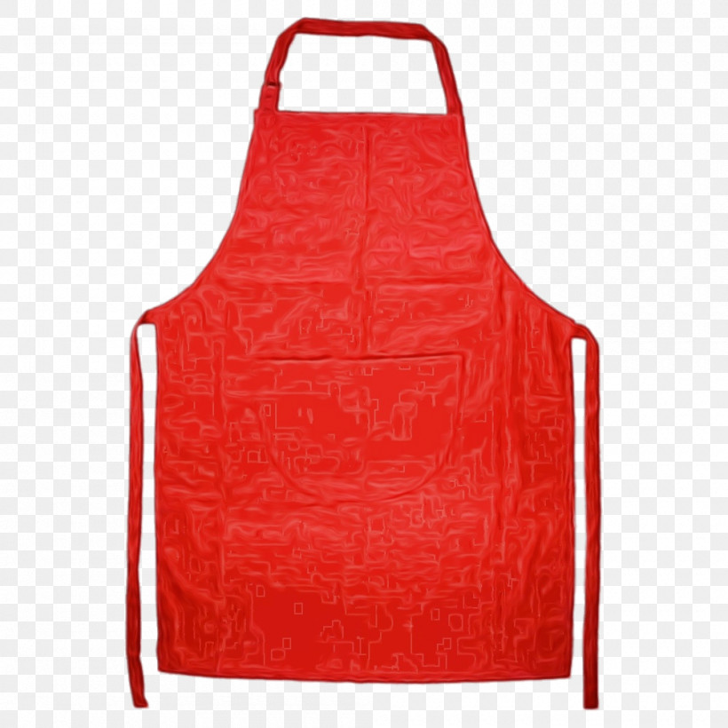 Red Clothing Apron, PNG, 1000x1000px, Watercolor, Apron, Clothing, Paint, Red Download Free