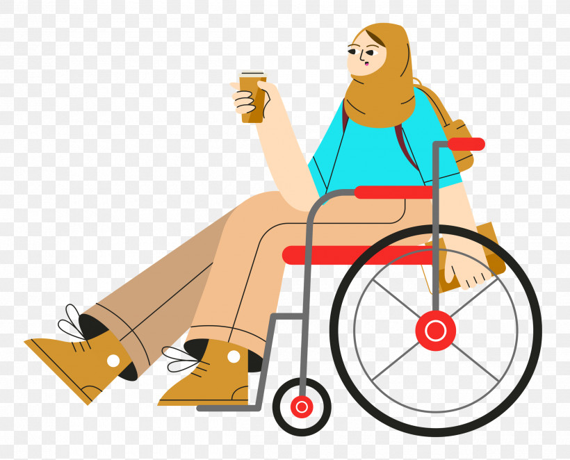 Sitting On Wheelchair Wheelchair Sitting, PNG, 2500x2020px, Wheelchair, Behavior, Cartoon, Hm, Human Download Free