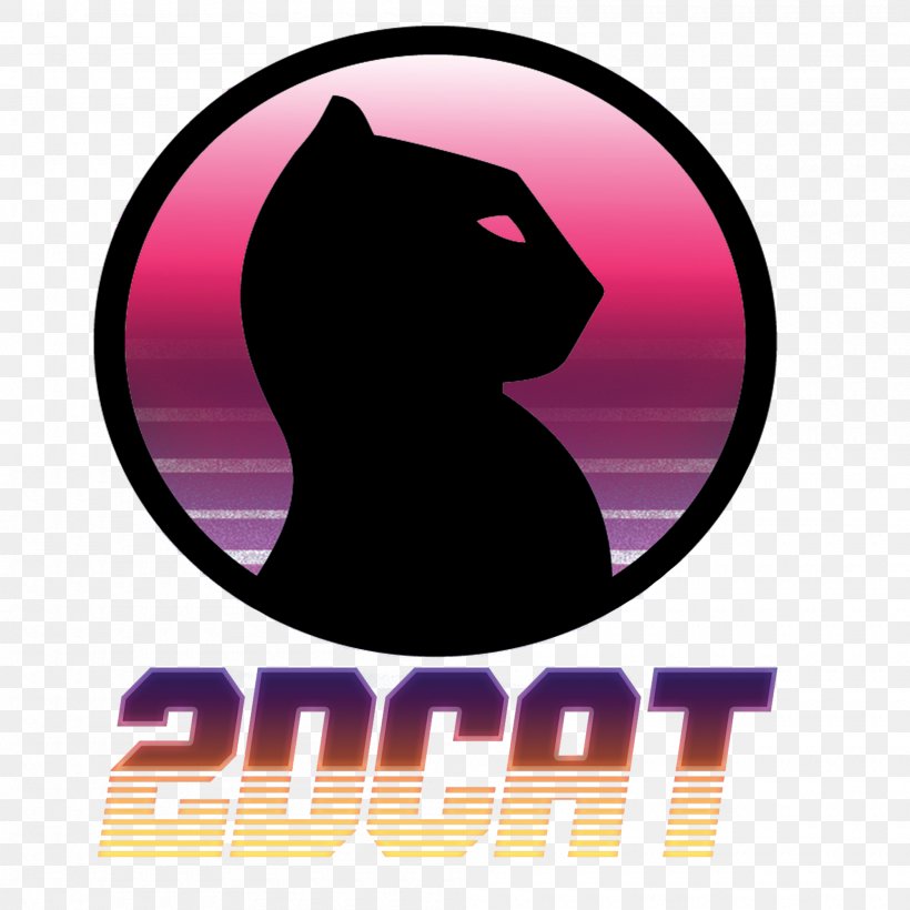 Synthwave Logo Sticker Art Synth-pop, PNG, 2000x2000px, Synthwave, Art, Artist, Black Cat, Brand Download Free