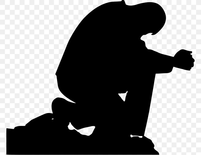 Prayer Silhouette Man Praying Hands Religion, PNG, 770x631px, Prayer, Black, Black And White, God, Human Behavior Download Free