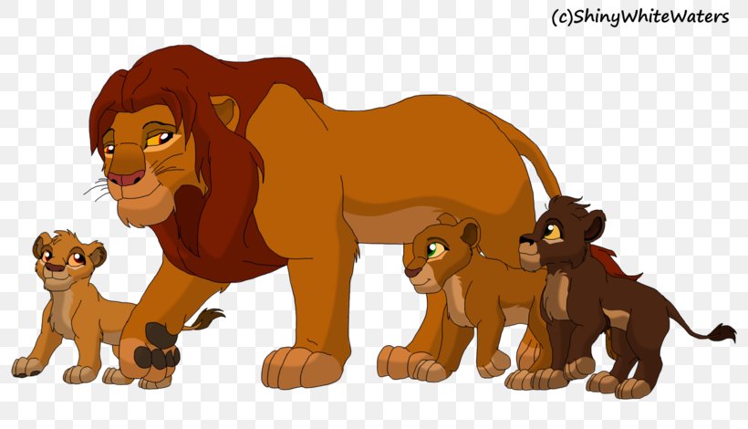 Lion Kiara Simba Nuka Kovu, PNG, 800x470px, Lion, Art, Big Cats, Carnivoran, Cartoon Download Free