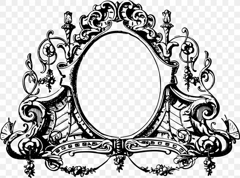 Clip Art, PNG, 2400x1780px, Picture Frames, Art, Black And White, Drawing, Flower Download Free