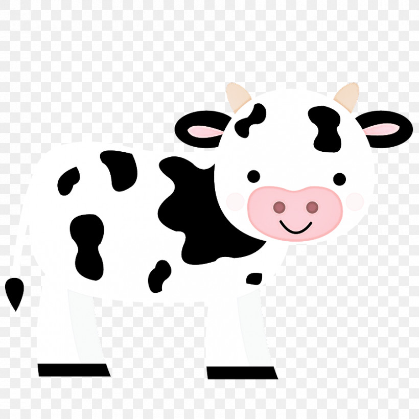Cartoon Bovine Dairy Cow Nose Snout, PNG, 900x900px, Cartoon, Bovine, Dairy Cow, Livestock, Nose Download Free