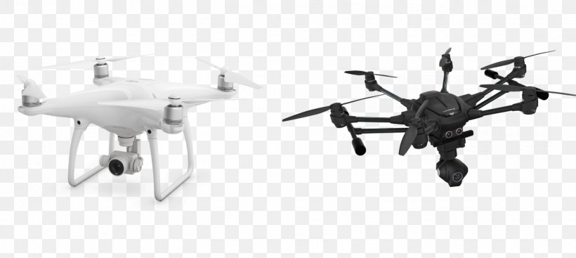 Yuneec International Typhoon H Unmanned Aerial Vehicle The International Consumer Electronics Show Intel RealSense, PNG, 1428x640px, Yuneec International Typhoon H, Aircraft, Aircraft Engine, Airplane, Black And White Download Free