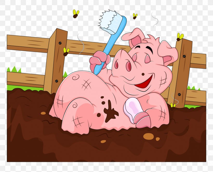 Domestic Pig Royalty-free Clip Art, PNG, 1280x1038px, Watercolor, Cartoon, Flower, Frame, Heart Download Free