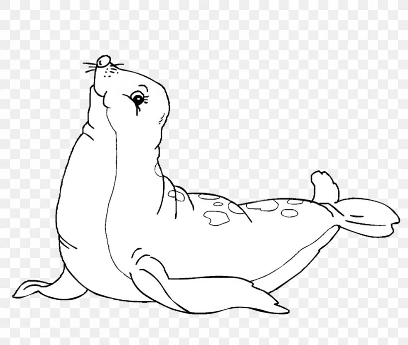 Earless Seal Coloring Book Drawing Harbor Seal, PNG, 990x840px, Watercolor, Cartoon, Flower, Frame, Heart Download Free