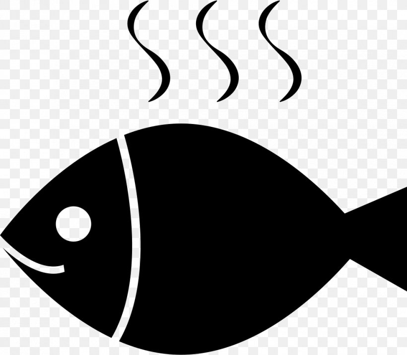 Fried Fish Frying Vector Graphics Food, PNG, 980x856px, Fried Fish, Artwork, Baking, Black, Black And White Download Free