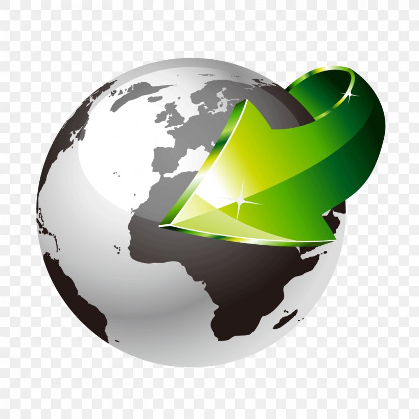Black And White Earth Green Arrow, PNG, 1010x1010px, Globe, Cartography, Color, Green, Map Download Free