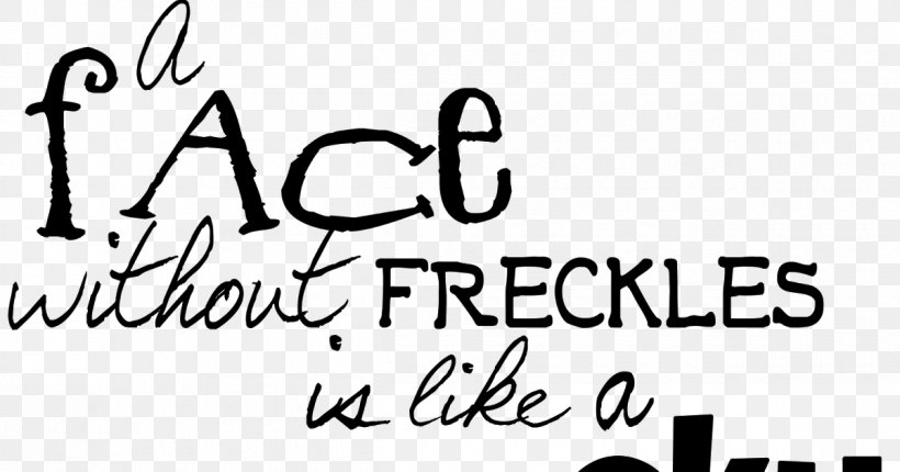 Freckle Text Face Quotation, PNG, 1200x630px, Freckle, Area, Art, Black, Black And White Download Free