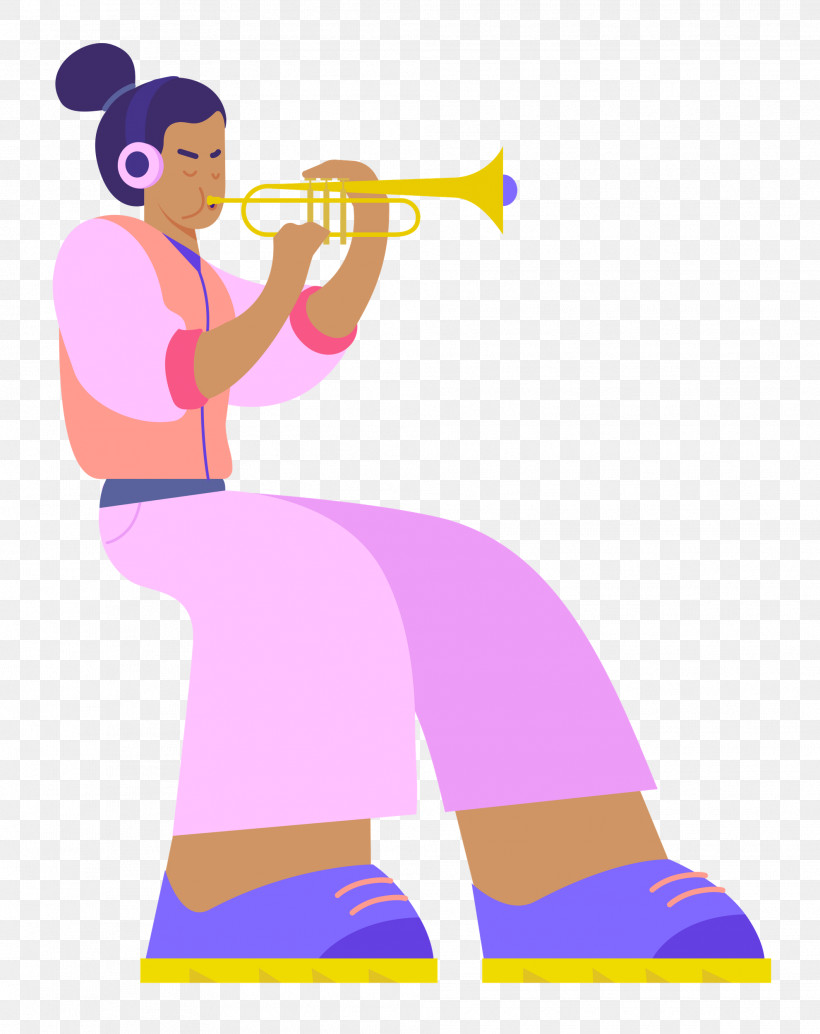 Playing The Trumpet Music, PNG, 1982x2500px, Music, Cartoon, Clothing, Human, Human Body Download Free