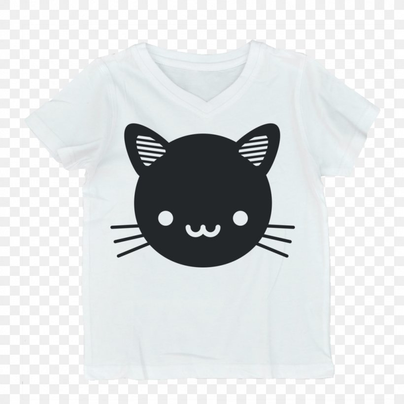 T-shirt Clothing Cat Neckline Sleeve, PNG, 1024x1024px, Tshirt, Baby Toddler Onepieces, Black, Brand, Cat Download Free
