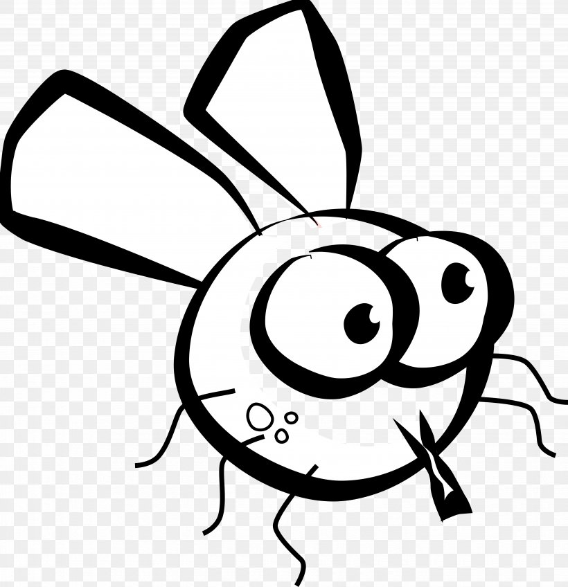 Insect Housefly Clip Art, PNG, 5555x5746px, Insect, Artwork, Black And White, Drawing, Facebook Download Free