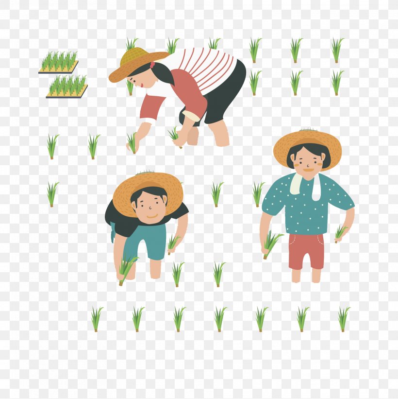 Farmer Rice Transplanter Uad6dub9bdub18duc0b0ubb3cud488uc9c8uad00ub9acuc6d0 Agriculture, PNG, 1868x1871px, Farmer, Agriculture, Area, Cartoon, Drawing Download Free
