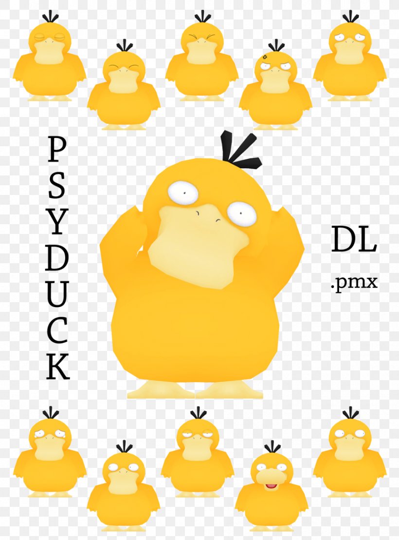 Psyduck Pokémon X And Y Golduck, PNG, 900x1217px, 3d Modeling, Duck, Area, Beak, Bird Download Free