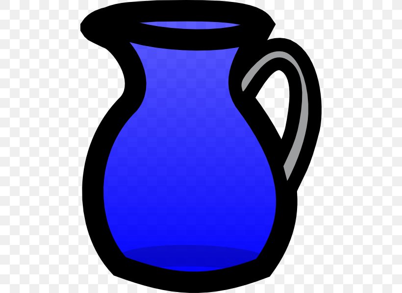 Pitcher Jug Carafe Clip Art, PNG, 492x598px, Pitcher, Carafe, Cobalt Blue, Decanter, Drinkware Download Free