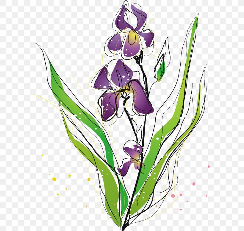 Purple Irises Moth Orchids Plant, PNG, 590x776px, Purple, Art, Cut Flowers, Flora, Floral Design Download Free