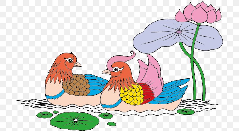 Bird Mandarin Duck Symbol, PNG, 710x451px, Bird, Art, Beak, Branch, Chicken Download Free