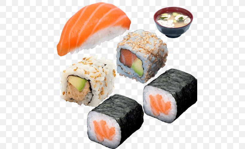 California Roll Sashimi Gimbap Sushi Poke, PNG, 500x500px, California Roll, Asian Food, Avocado, Comfort Food, Cuisine Download Free