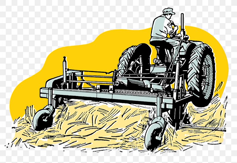 Drawing Agriculture Royalty-free Tractor Clip Art, PNG, 1024x705px, Drawing, Agricultural Land, Agriculture, Black And White, Farm Download Free
