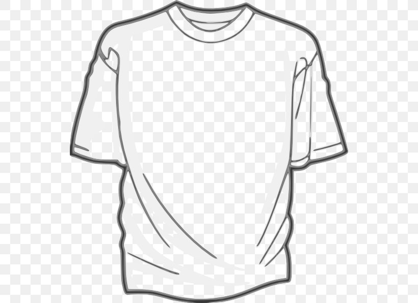 T-shirt Clothing Clip Art, PNG, 546x596px, Tshirt, Black, Black And White, Clothing, Collar Download Free