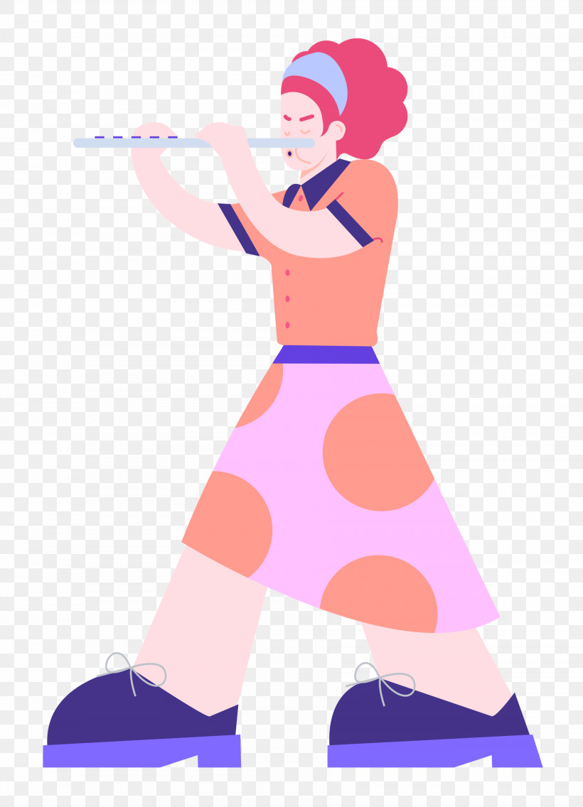 Playing The Flute Music, PNG, 1804x2500px, Music, Cartoon, Character, Clothing, Leg Download Free