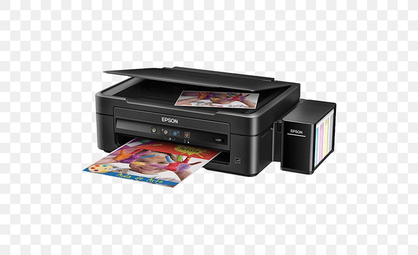 Multi-function Printer Epson EcoTank L220 Printing Continuous Ink System, PNG, 500x500px, Multifunction Printer, Continuous Ink System, Electronic Device, Epson, Ink Download Free