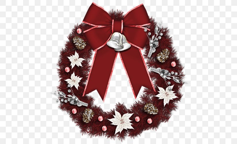 Christmas Wreath Clip Art, PNG, 500x500px, Christmas, Blog, Christmas Decoration, Christmas Ornament, Decor Download Free